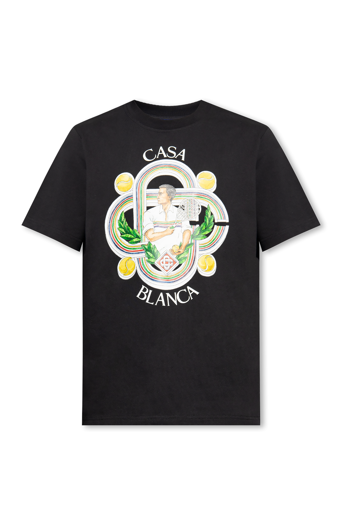 Black Printed T shirt Casablanca GenesinlifeShops Spain